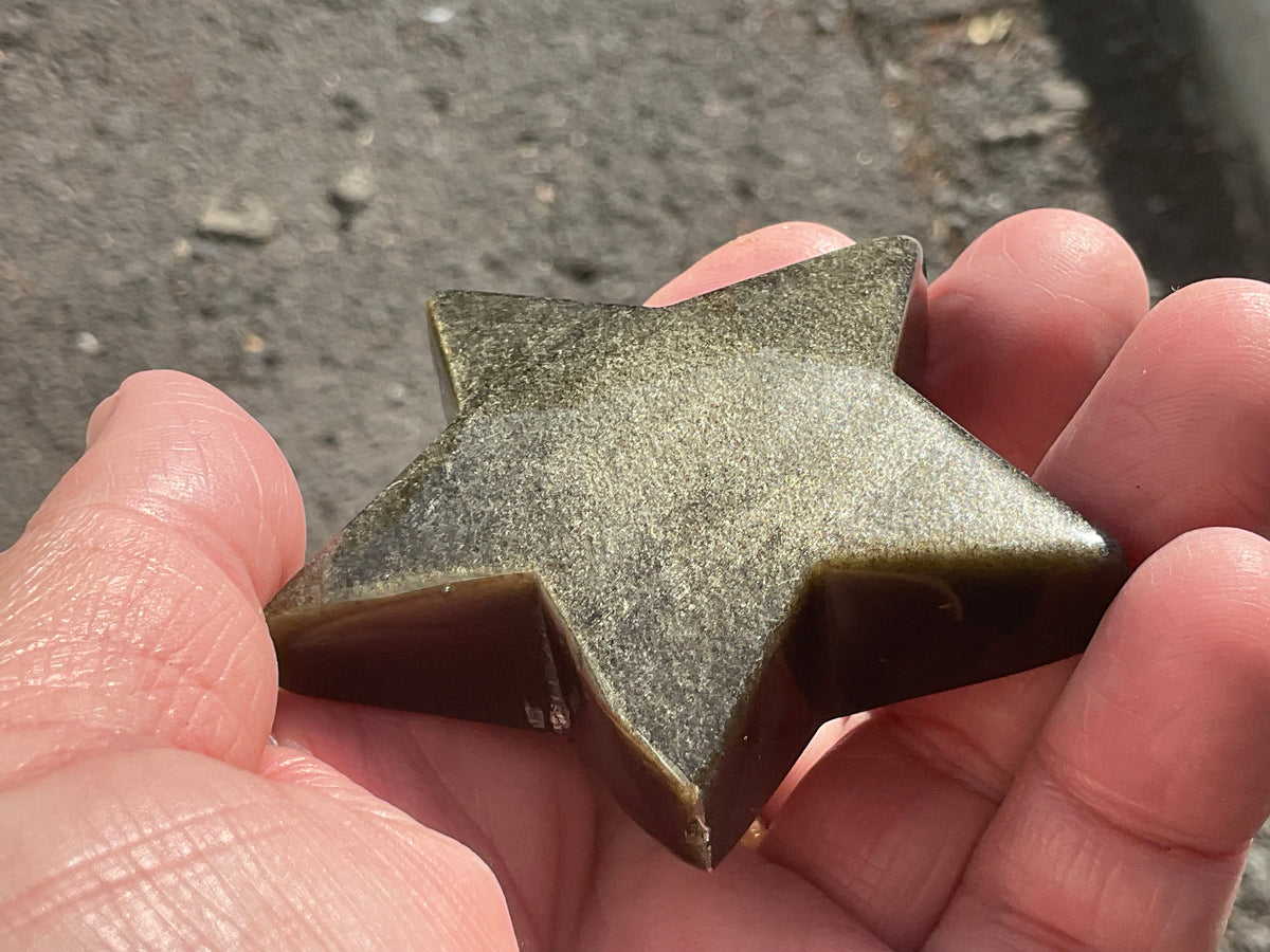 74g Gold Sheen Obsidian Star 2B