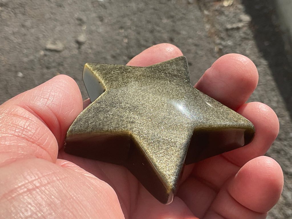 74g Gold Sheen Obsidian Star 2B