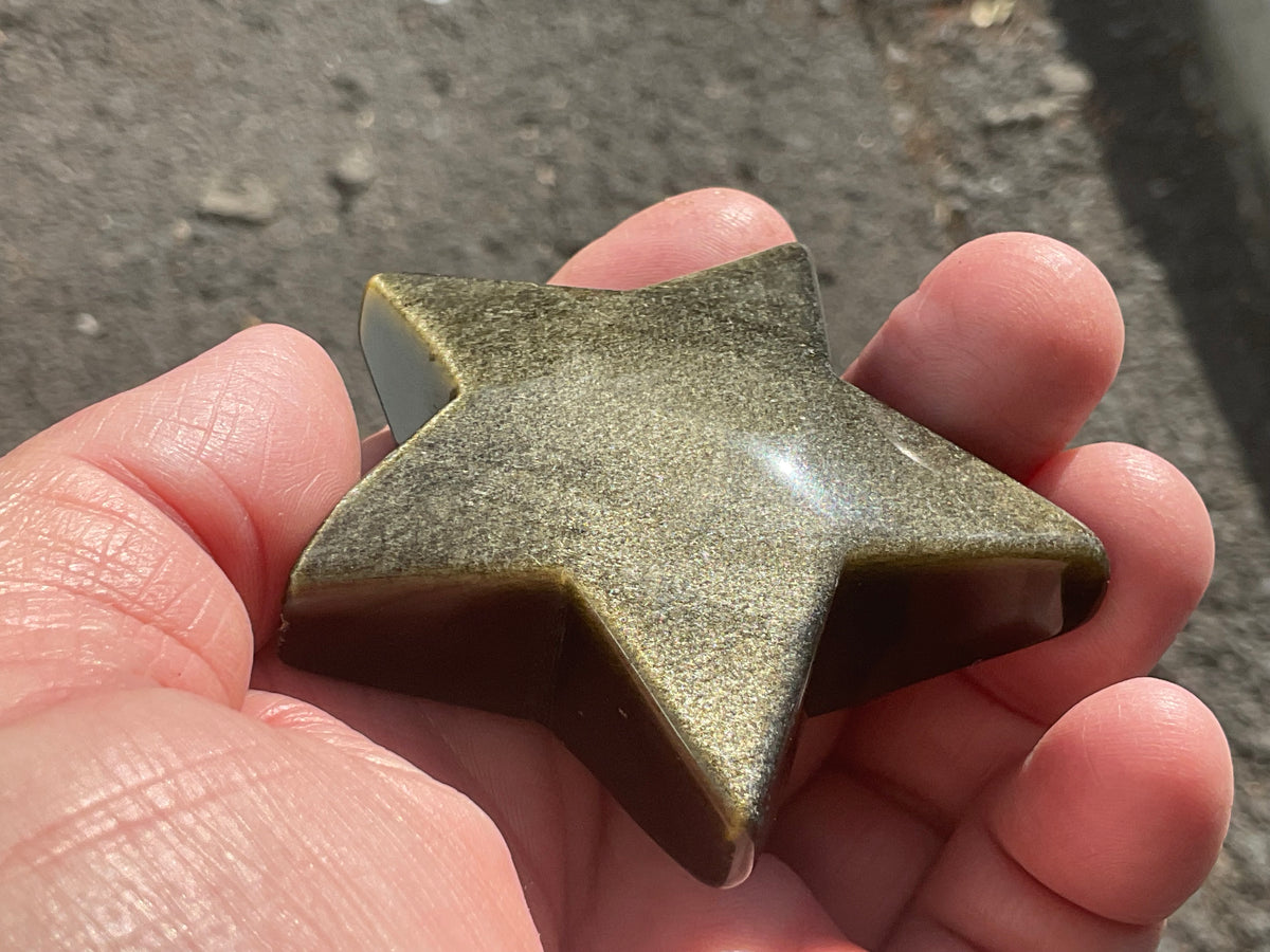 74g Gold Sheen Obsidian Star 2B