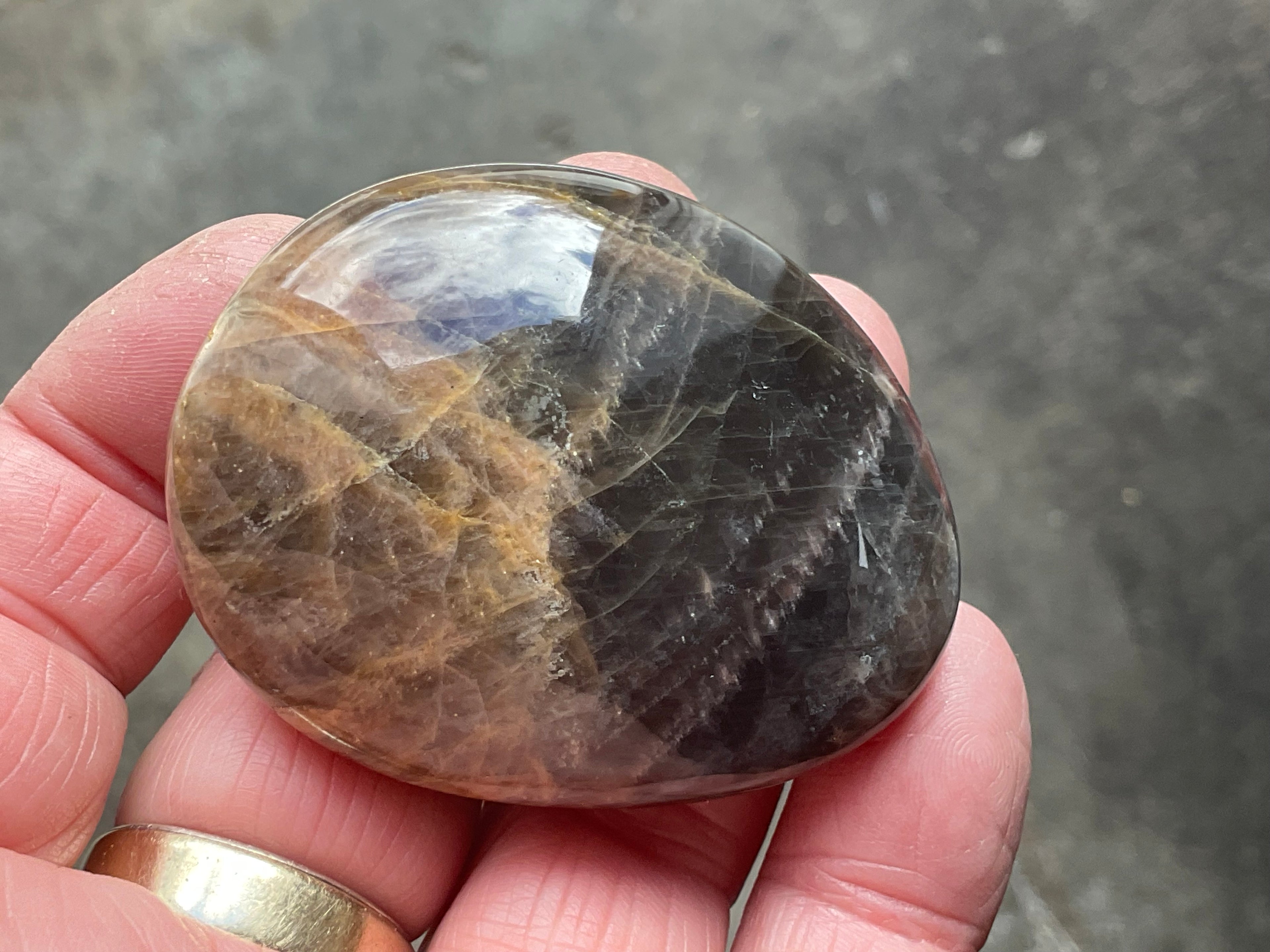 73g Black Moonstone Palmstone 4C