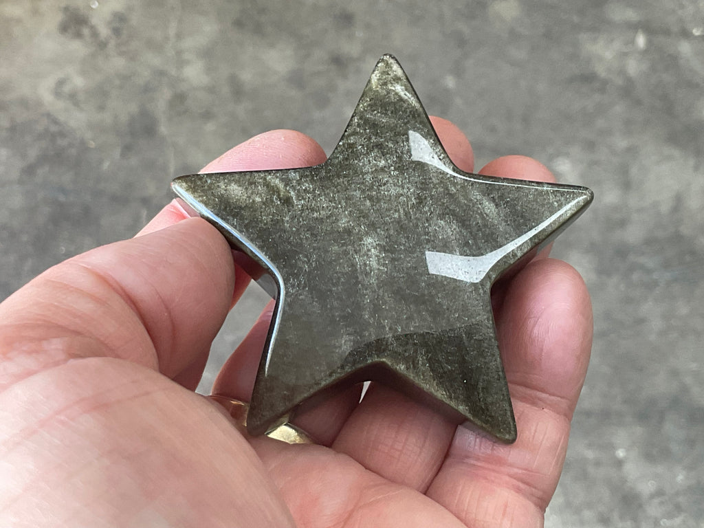 73g Gold Sheen Obsidian Star 2D