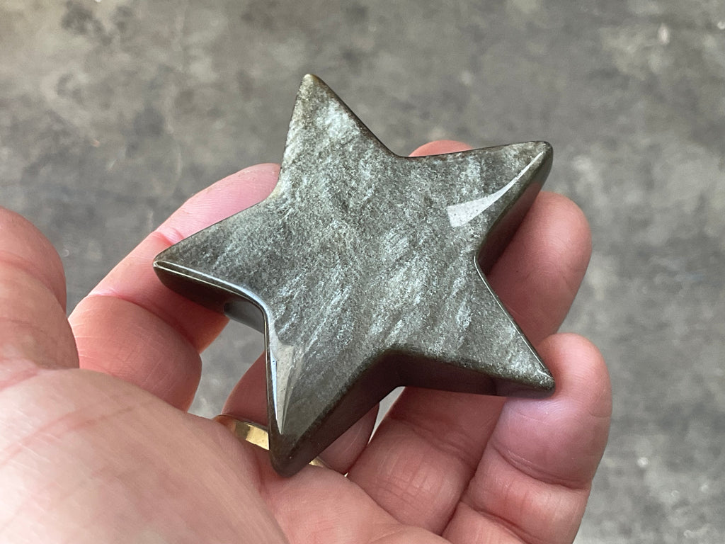 73g Gold Sheen Obsidian Star 2D