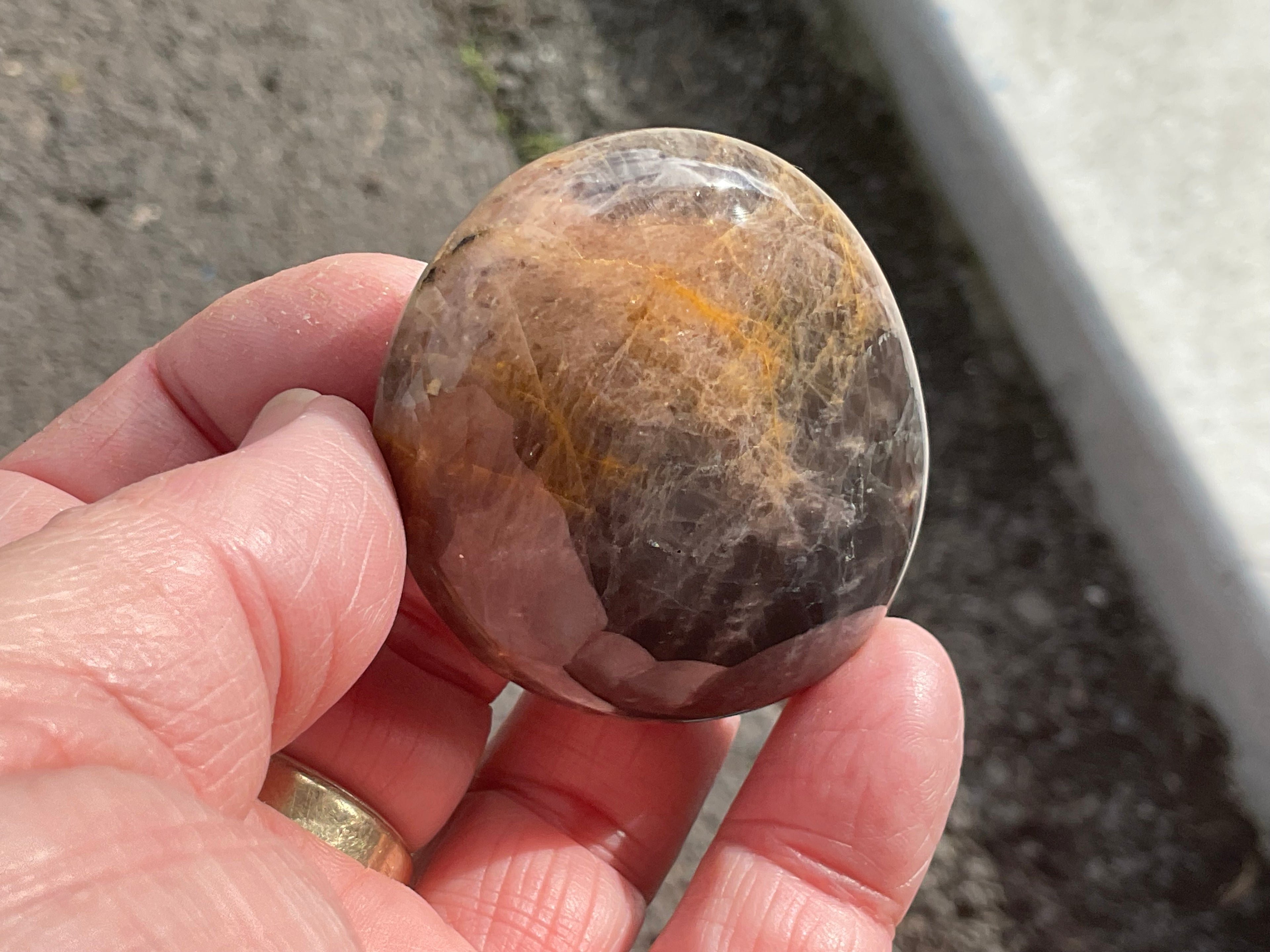 73g Black Moonstone Palmstone 4C