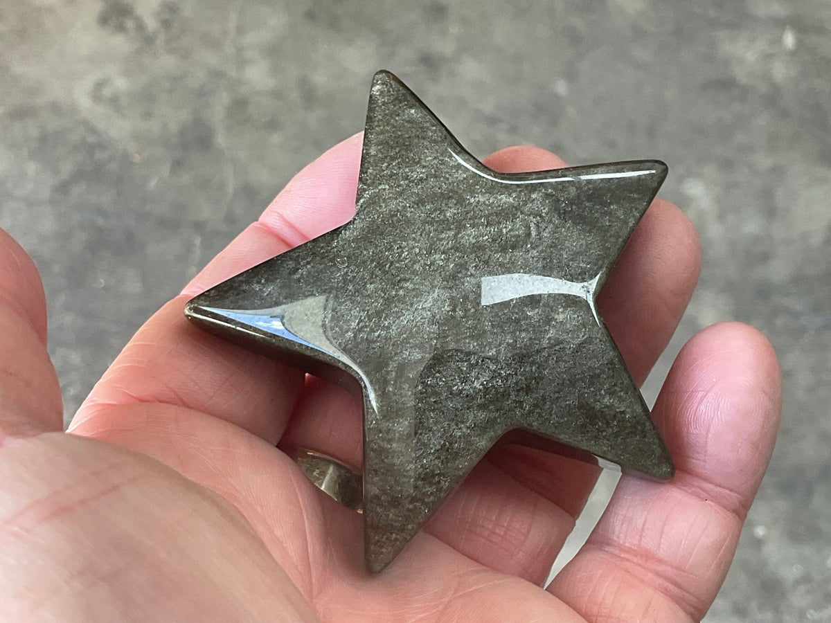 73g Gold Sheen Obsidian Star 2D