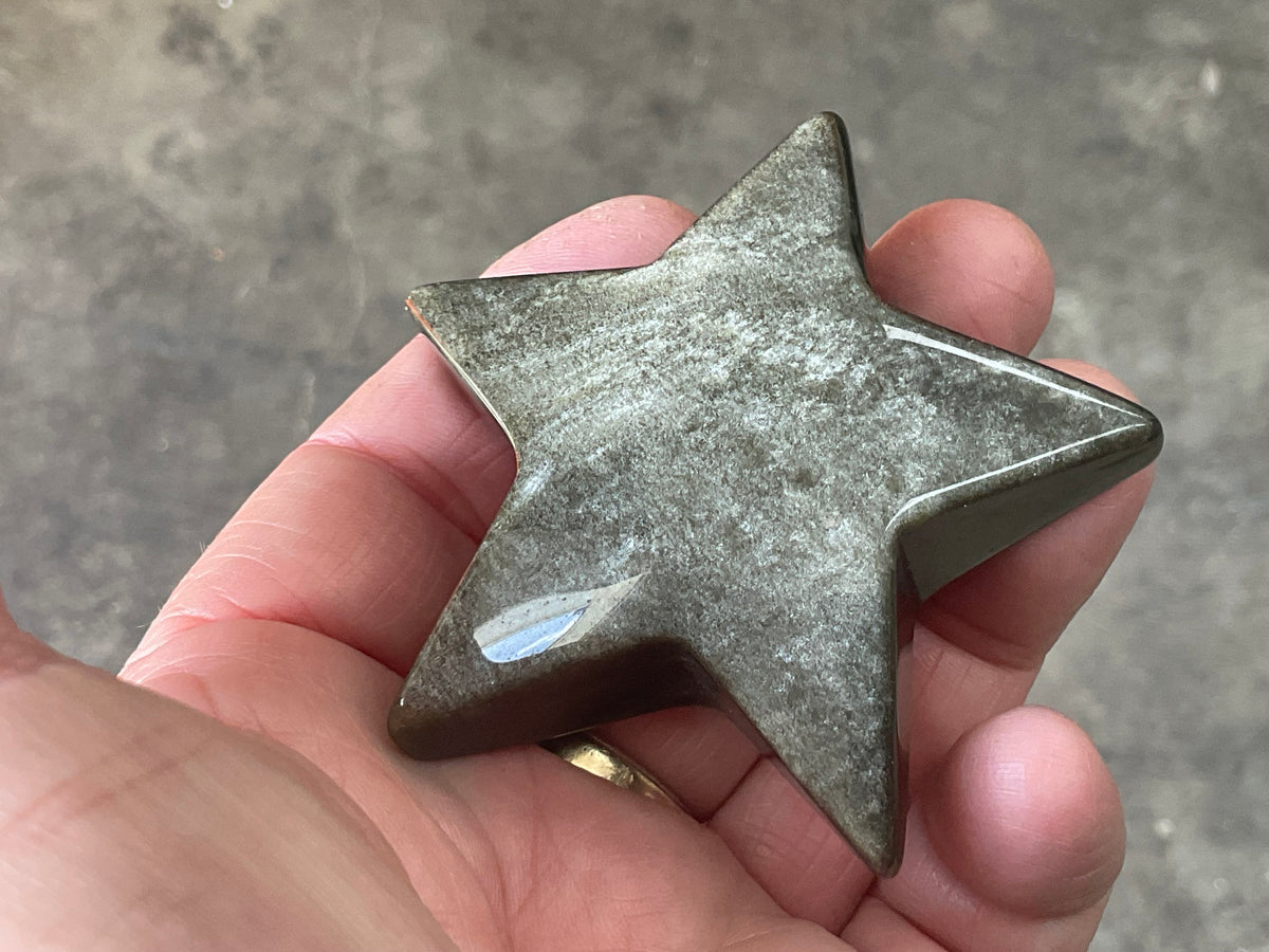 73g Gold Sheen Obsidian Star 2D