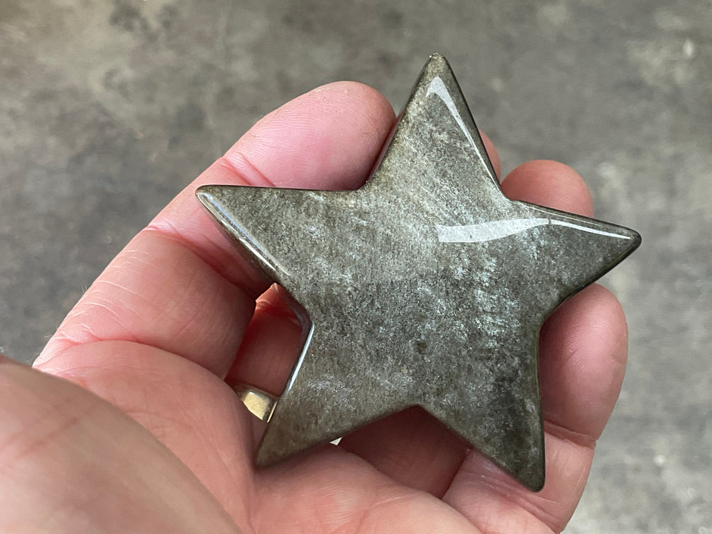 73g Gold Sheen Obsidian Star 2D