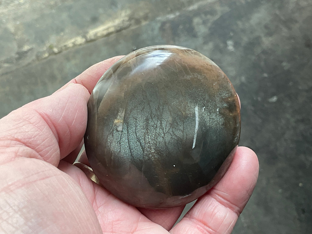 113g Black Moonstone Palmstone 1B