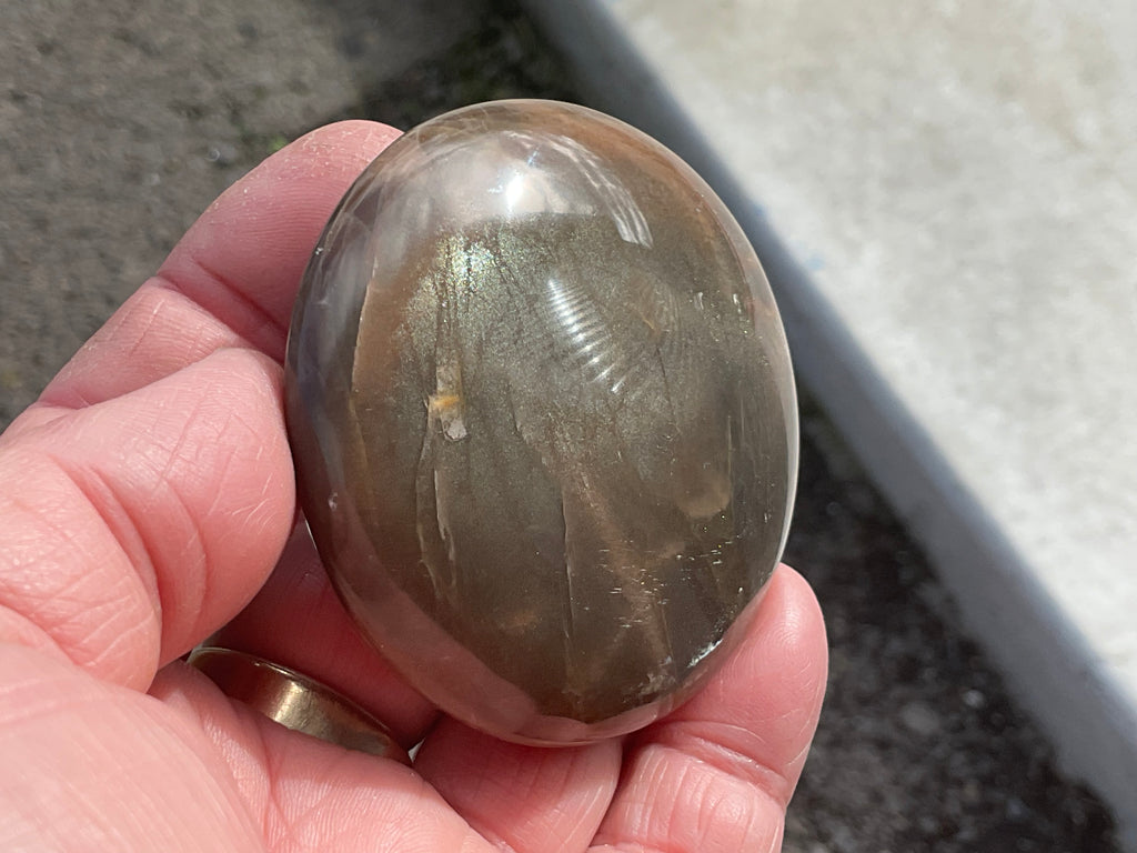 113g Black Moonstone Palmstone 1B