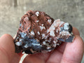 124g Diamond Calcite on Black Siderite with Red Hematite Specimen 8B