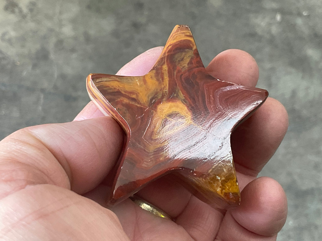 89g Green Banded Onyx (Calcite) Star 1B