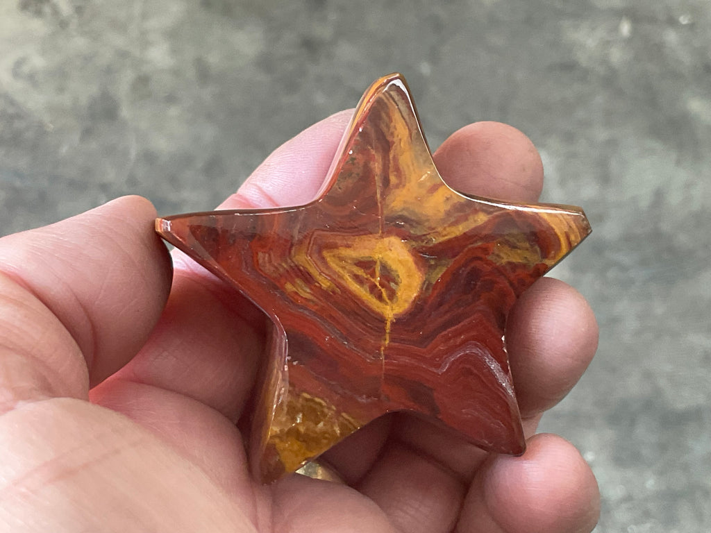 89g Green Banded Onyx (Calcite) Star 1B
