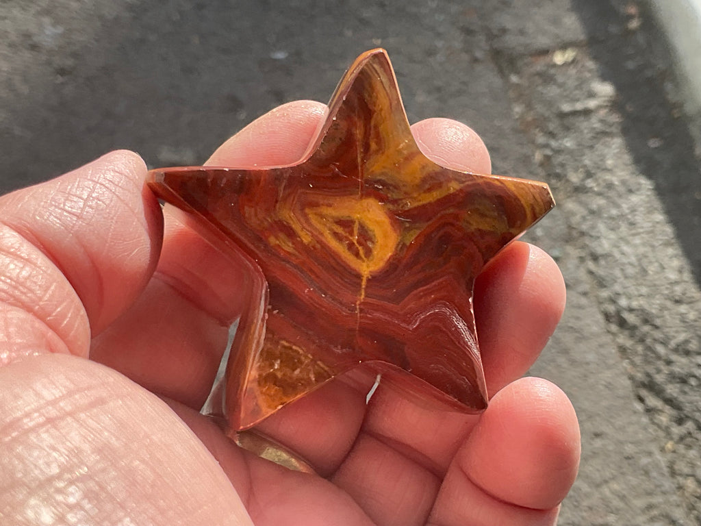 89g Green Banded Onyx (Calcite) Star 1B