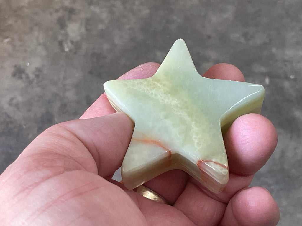 83g Green Banded Onyx (Calcite) Star 2B