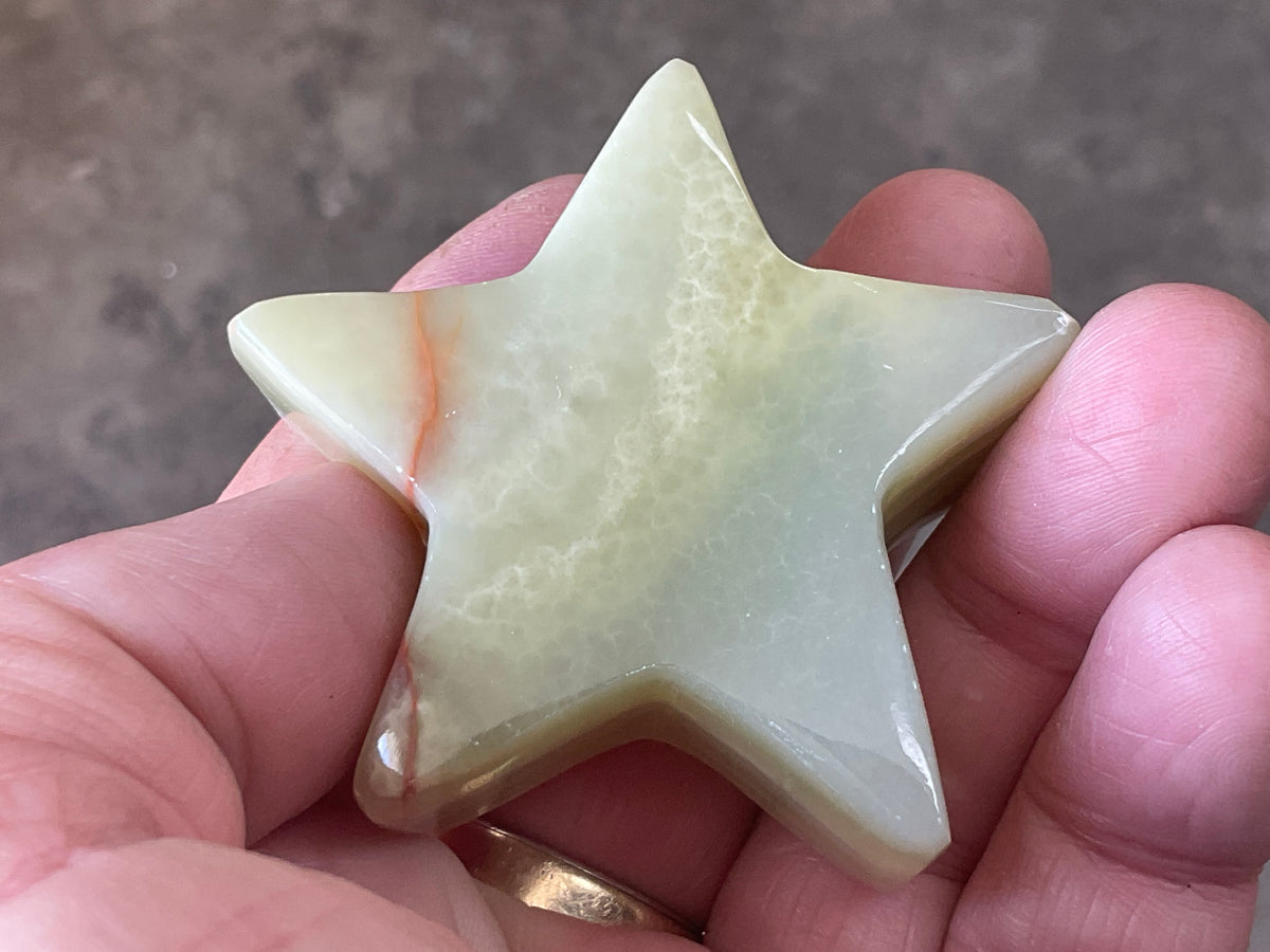 83g Green Banded Onyx (Calcite) Star 2B