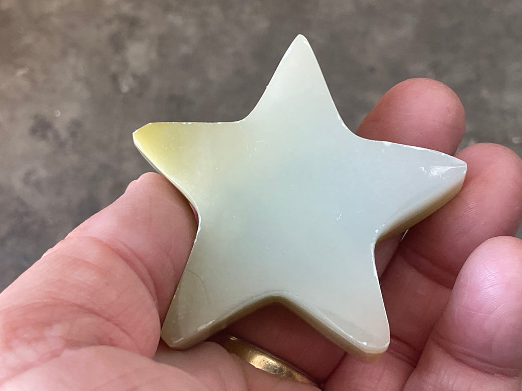 83g Green Banded Onyx (Calcite) Star 2B
