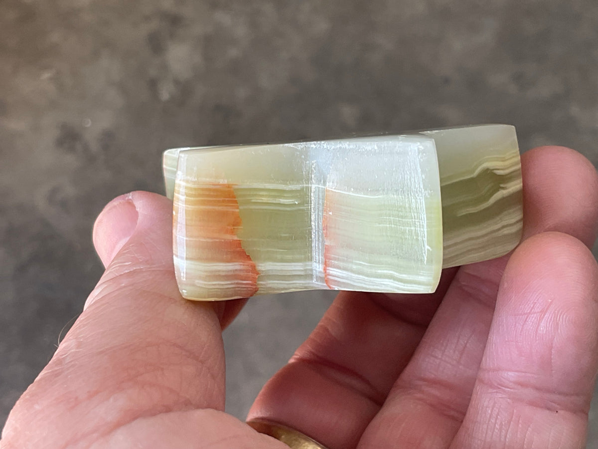 83g Green Banded Onyx (Calcite) Star 2B