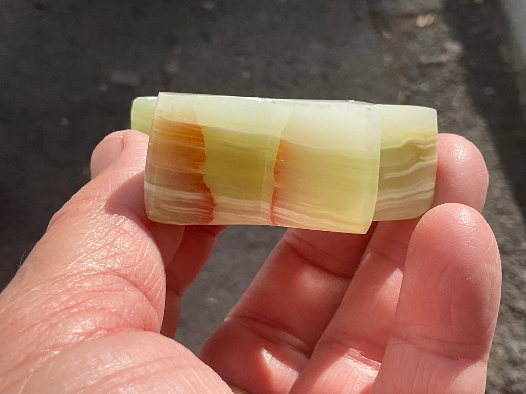83g Green Banded Onyx (Calcite) Star 2B