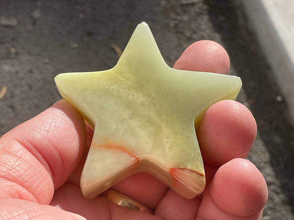 83g Green Banded Onyx (Calcite) Star 2B