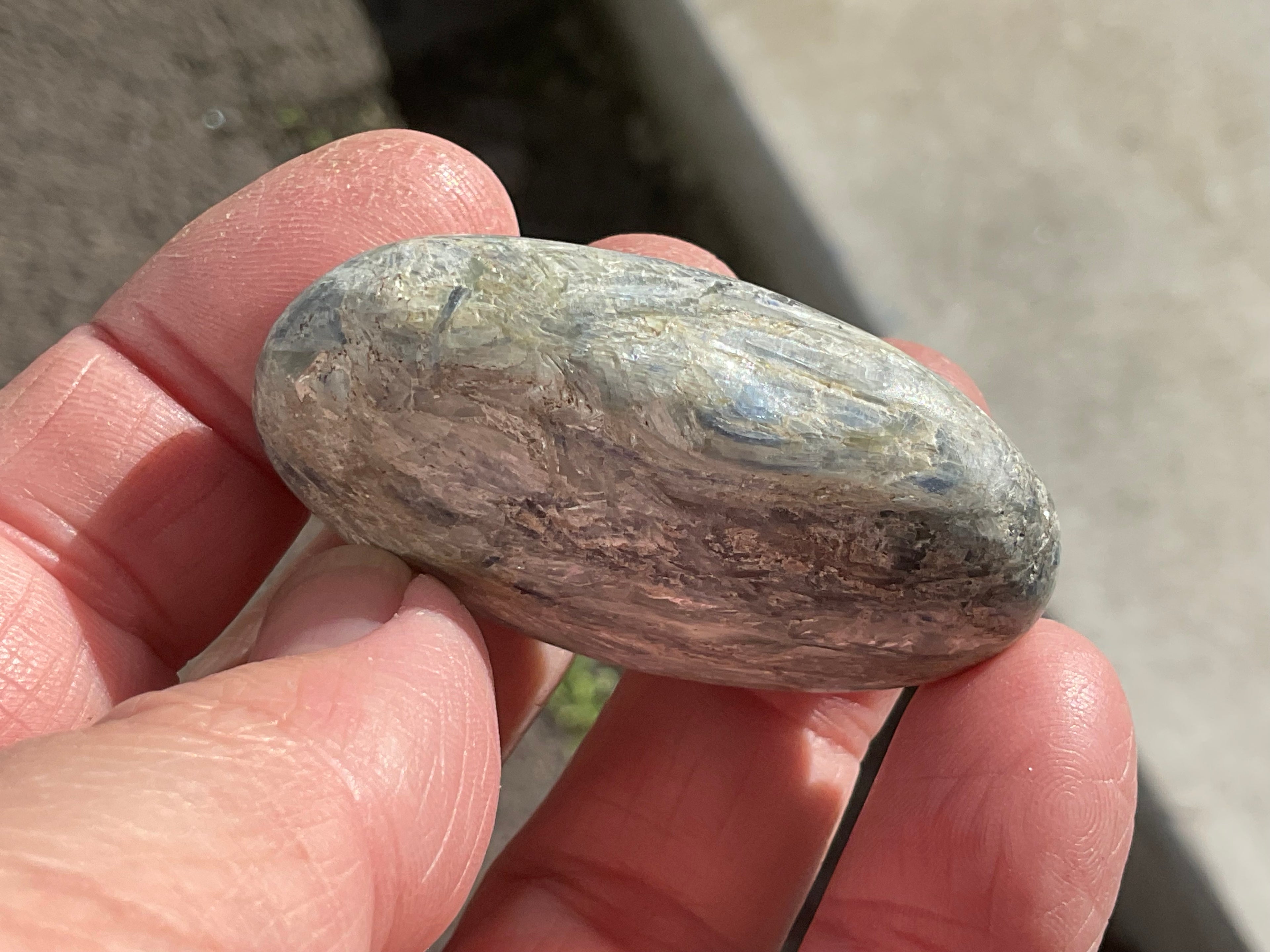 48g Blue Kyanite Palmstone 1A