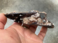 264g Diamond Calcite on Black Siderite with Red Hematite Specimen 12A