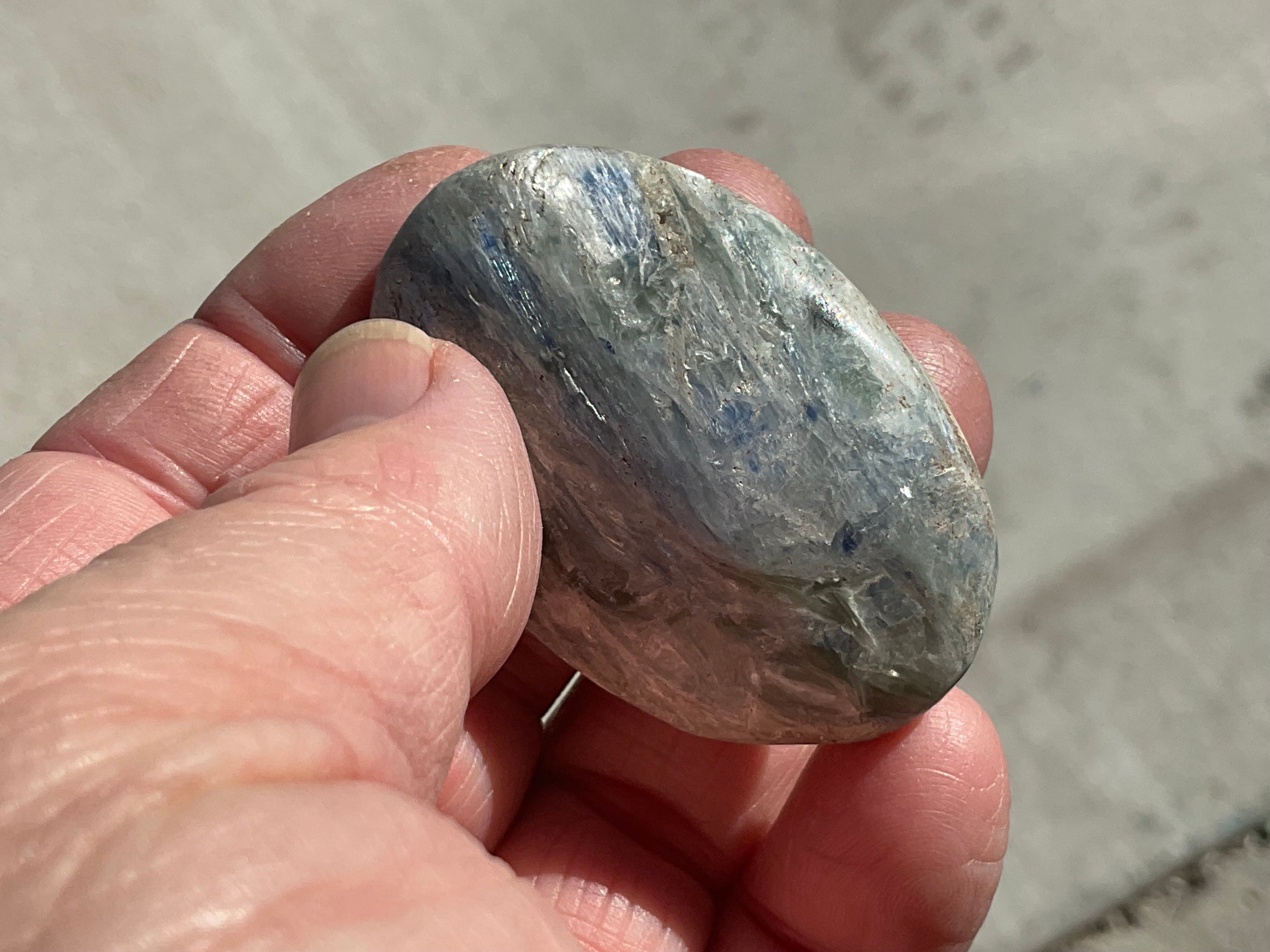 46g Blue Kyanite Palmstone 1B