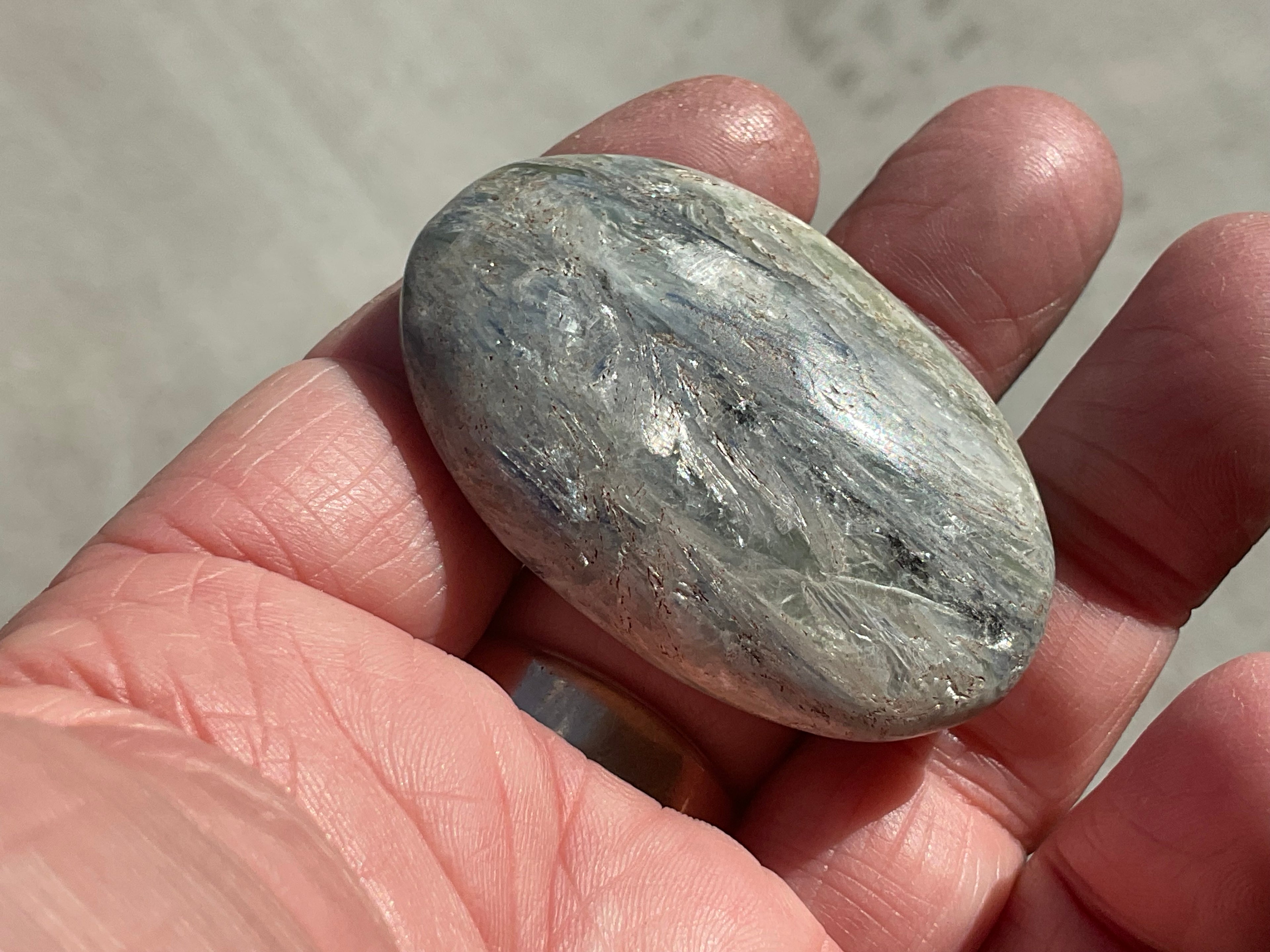 46g Blue Kyanite Palmstone 1B
