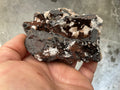 298g Diamond Calcite on Black Siderite with Red Hematite Specimen 12B