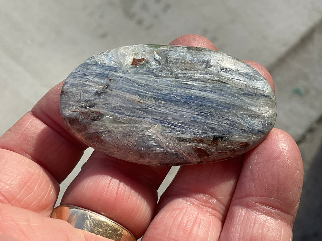 44g Blue Kyanite Palmstone 1C