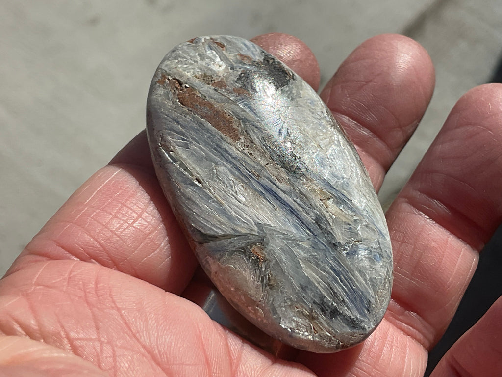 44g Blue Kyanite Palmstone 1C