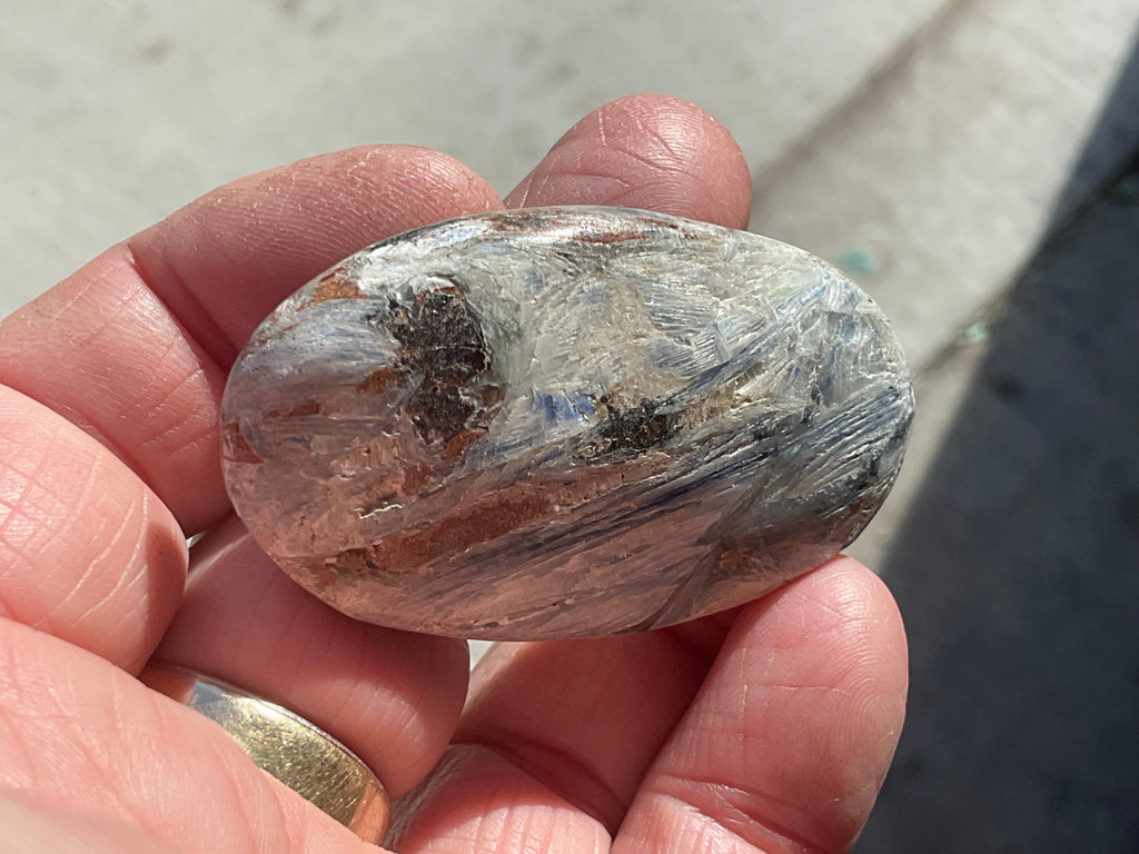 44g Blue Kyanite Palmstone 1C