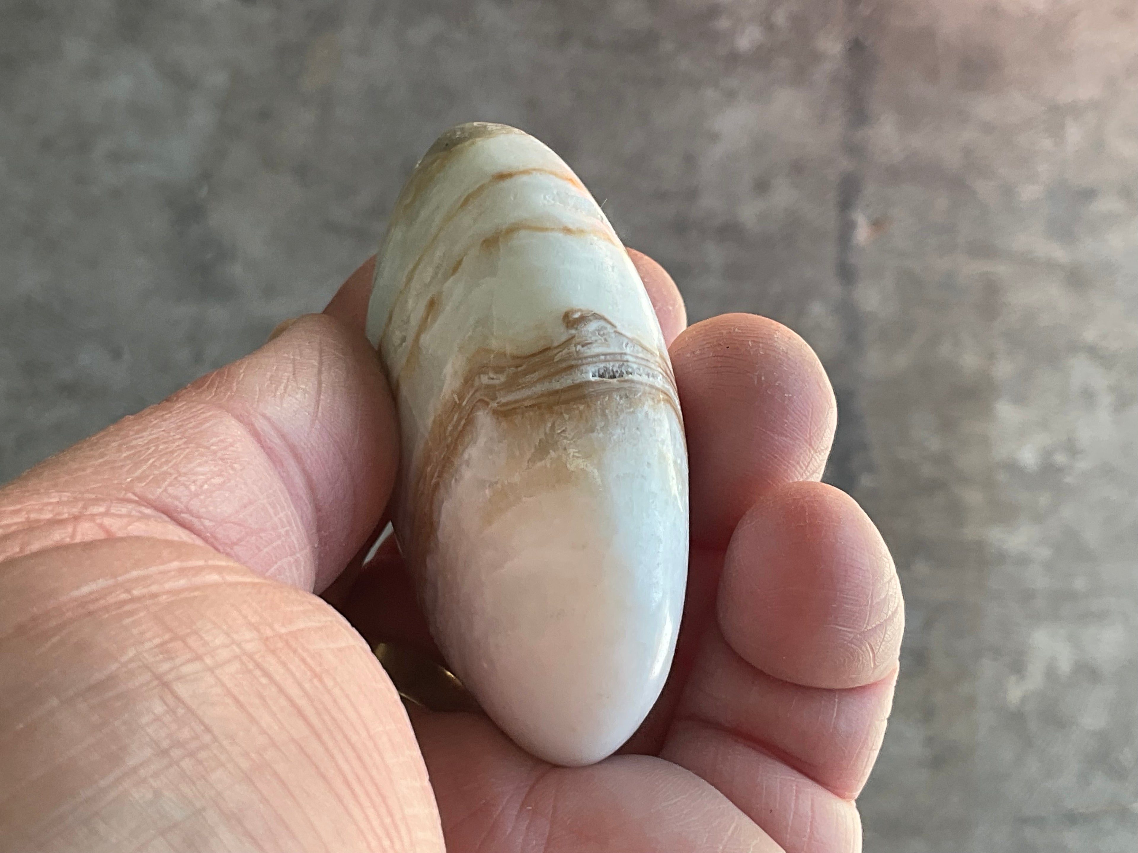 100g Calcite with Aragonite Palmstone 1B