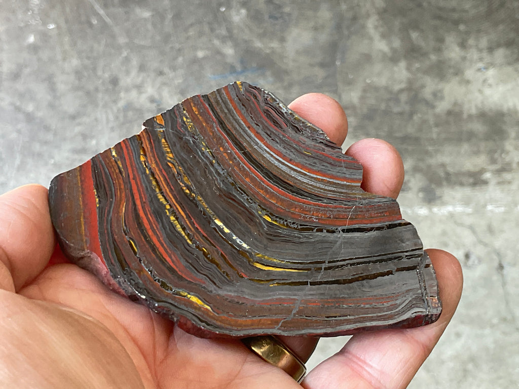 96g Western Australian Tiger Iron Polished Slab A