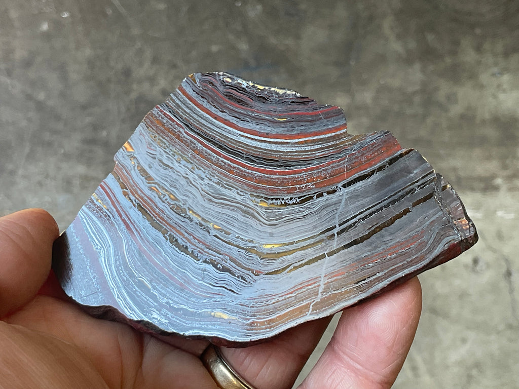 96g Western Australian Tiger Iron Polished Slab A