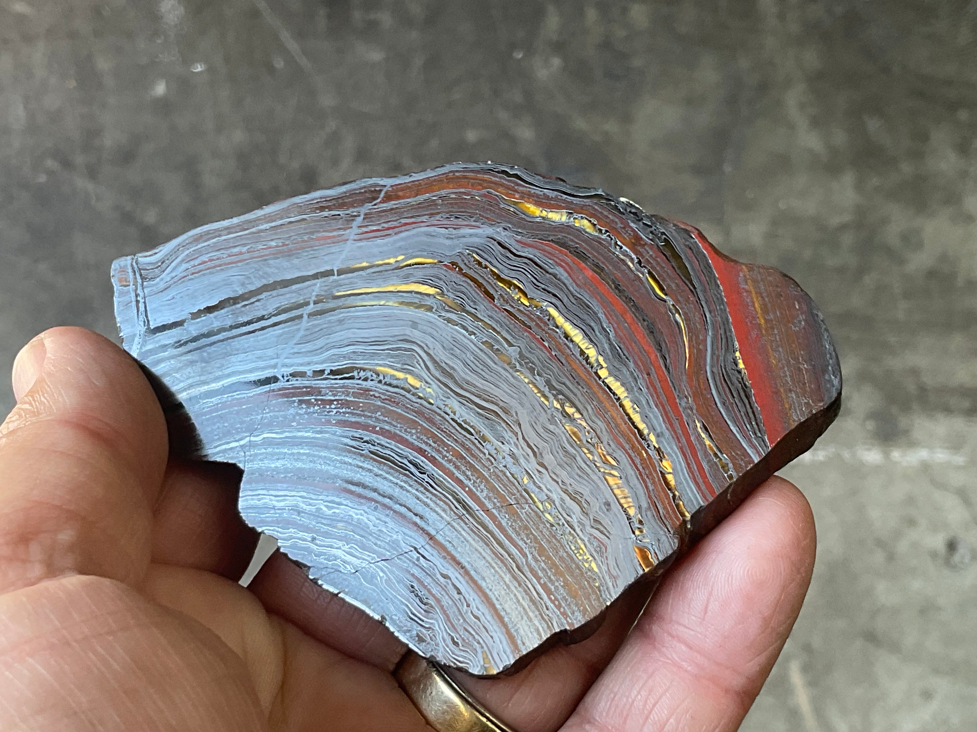 96g Western Australian Tiger Iron Polished Slab A