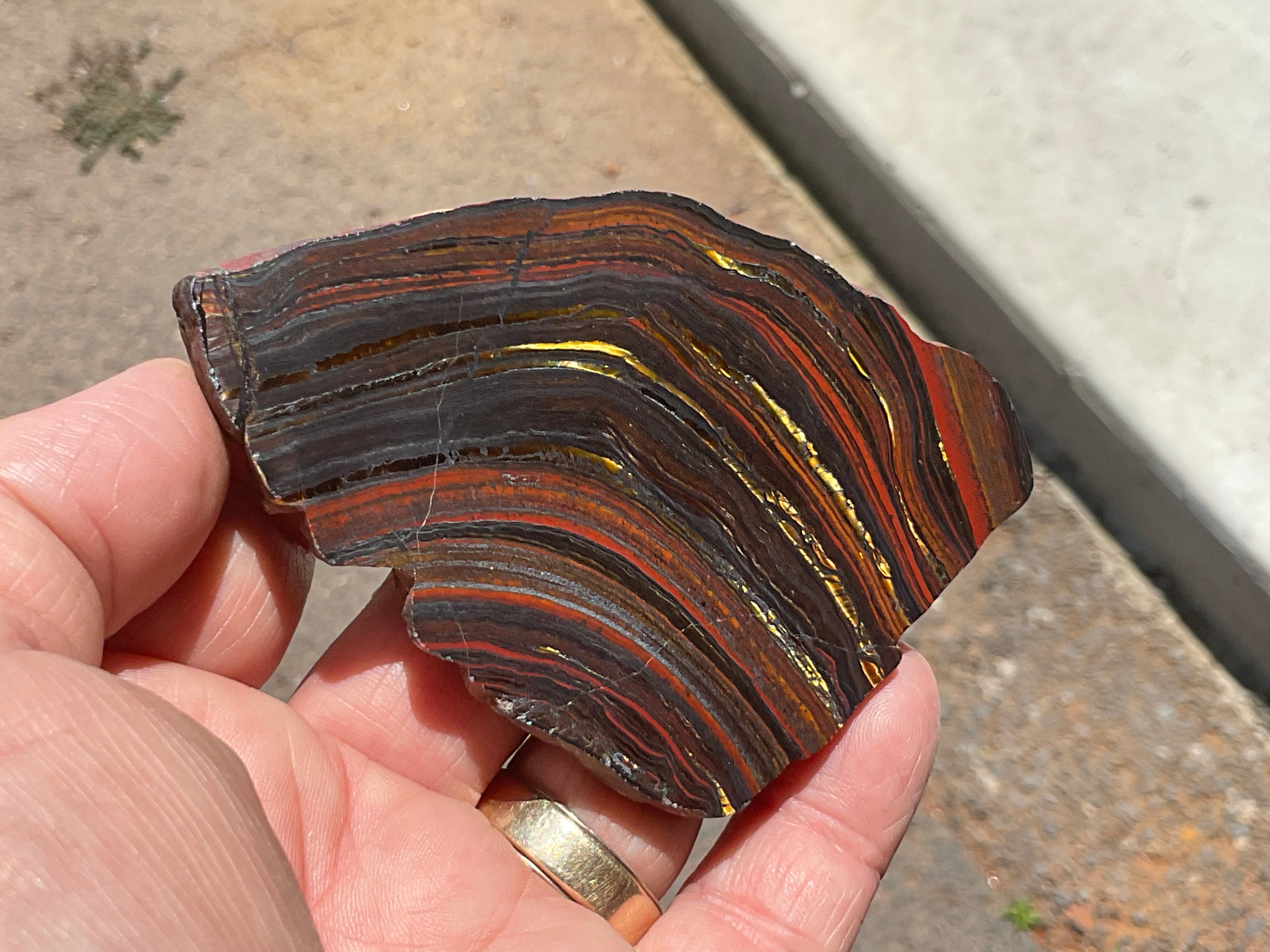 96g Western Australian Tiger Iron Polished Slab A