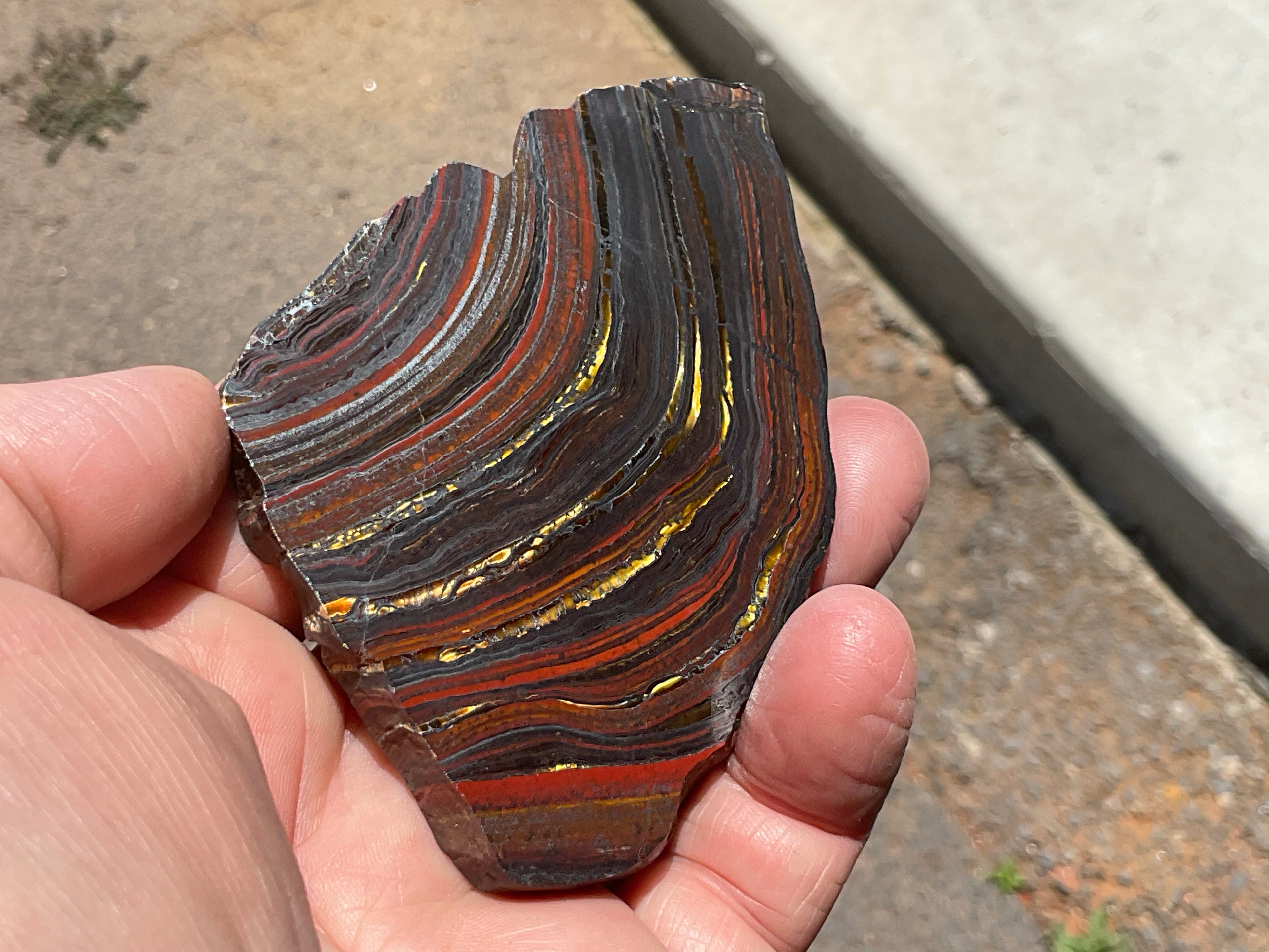 96g Western Australian Tiger Iron Polished Slab A