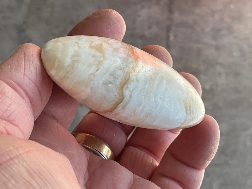 119g Calcite with Aragonite Palmstone 1C