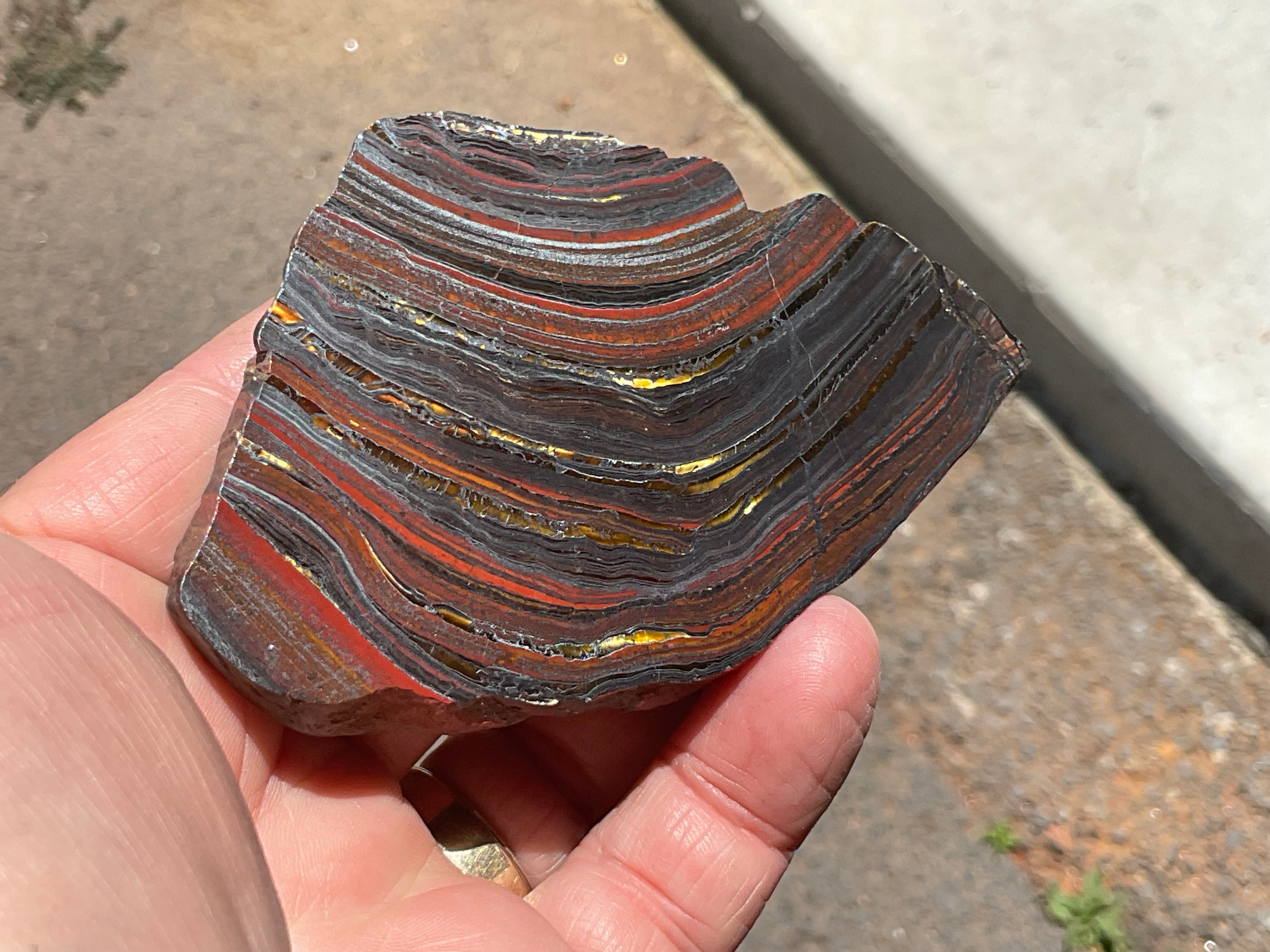 96g Western Australian Tiger Iron Polished Slab A