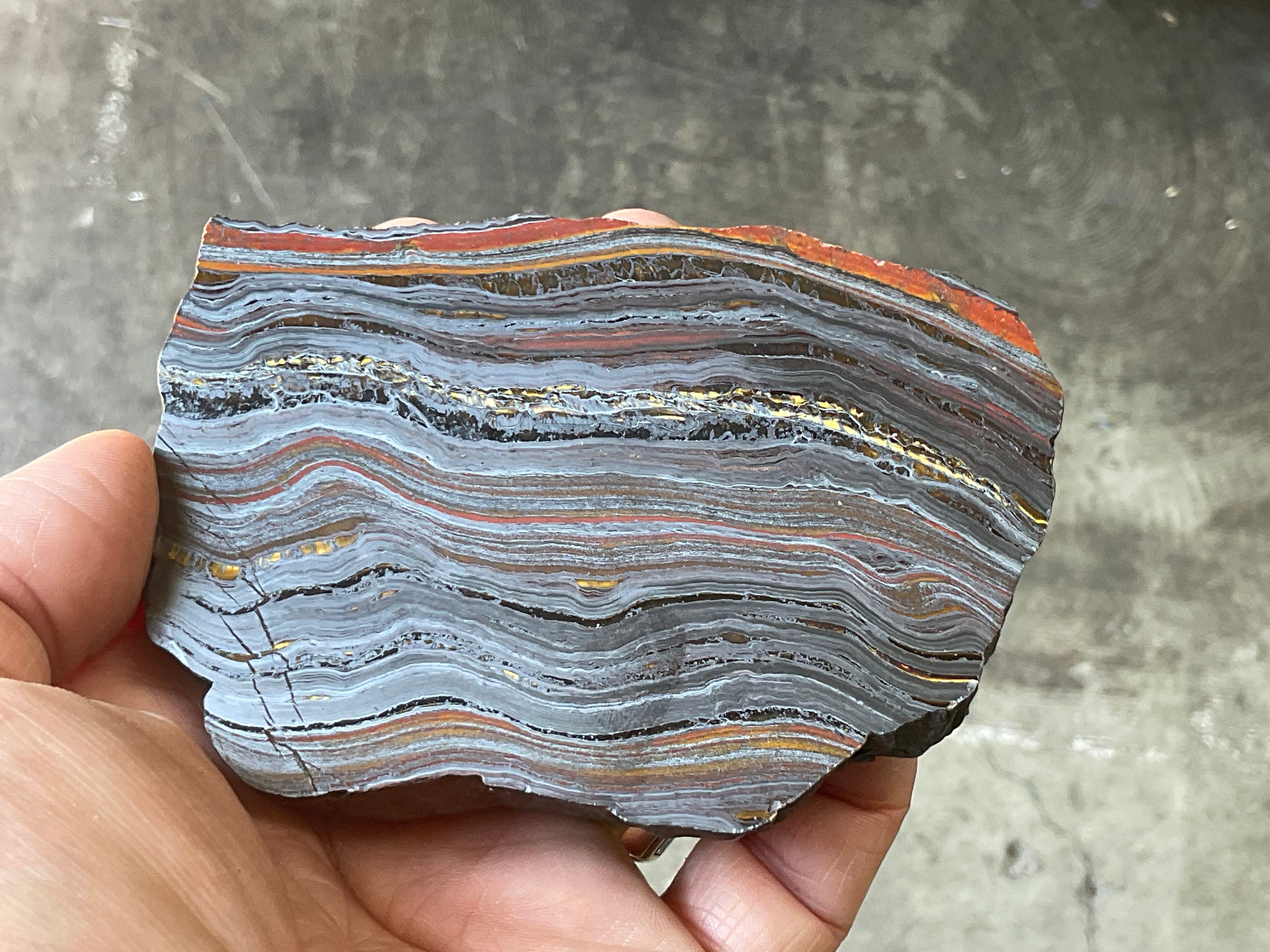 208g Western Australian Tiger Iron Polished Slab B