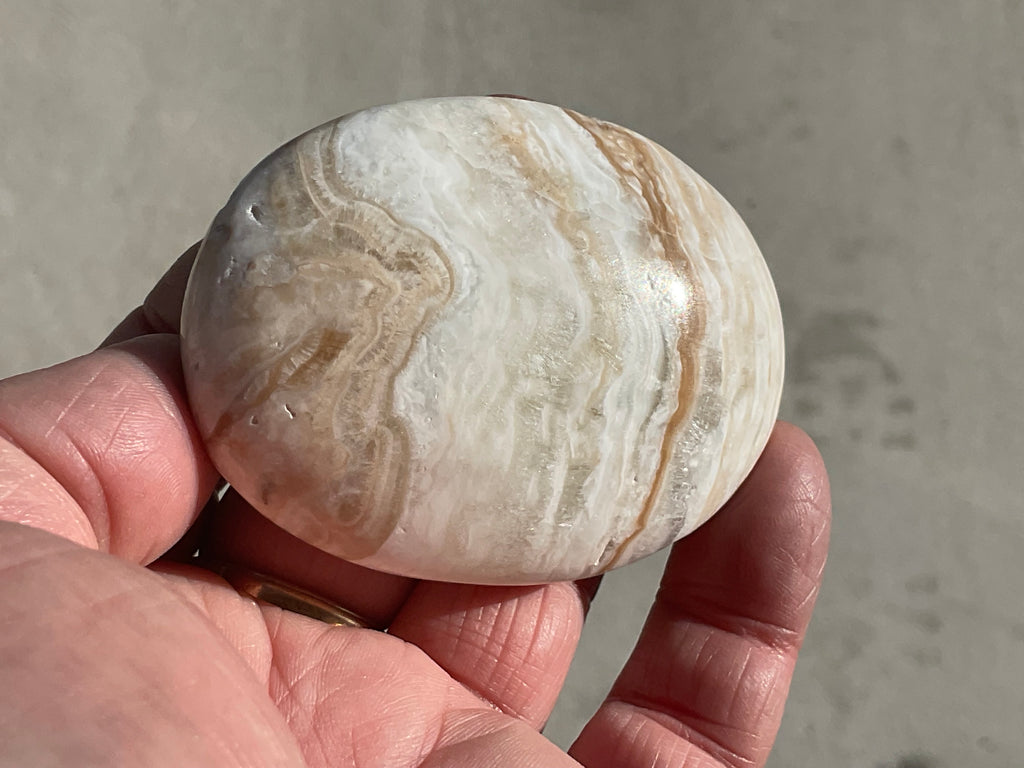119g Calcite with Aragonite Palmstone 1C