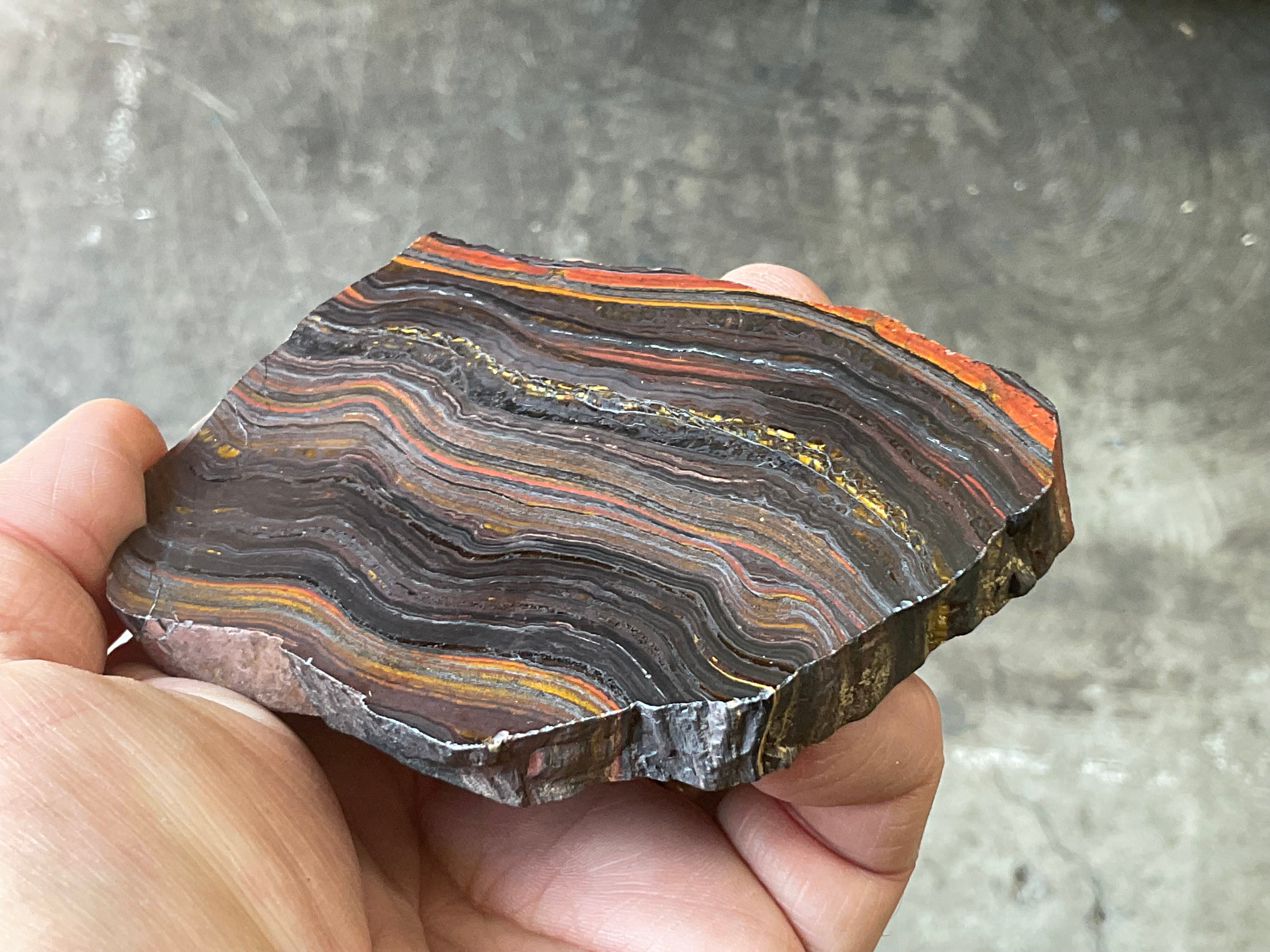 208g Western Australian Tiger Iron Polished Slab B