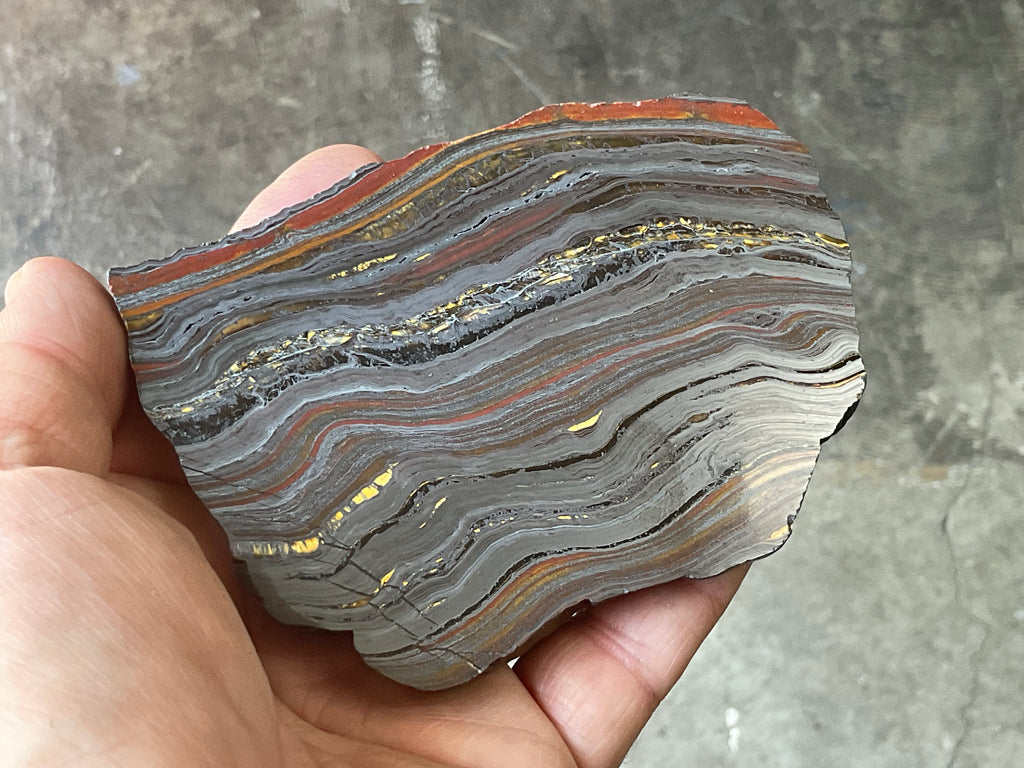 208g Western Australian Tiger Iron Polished Slab B