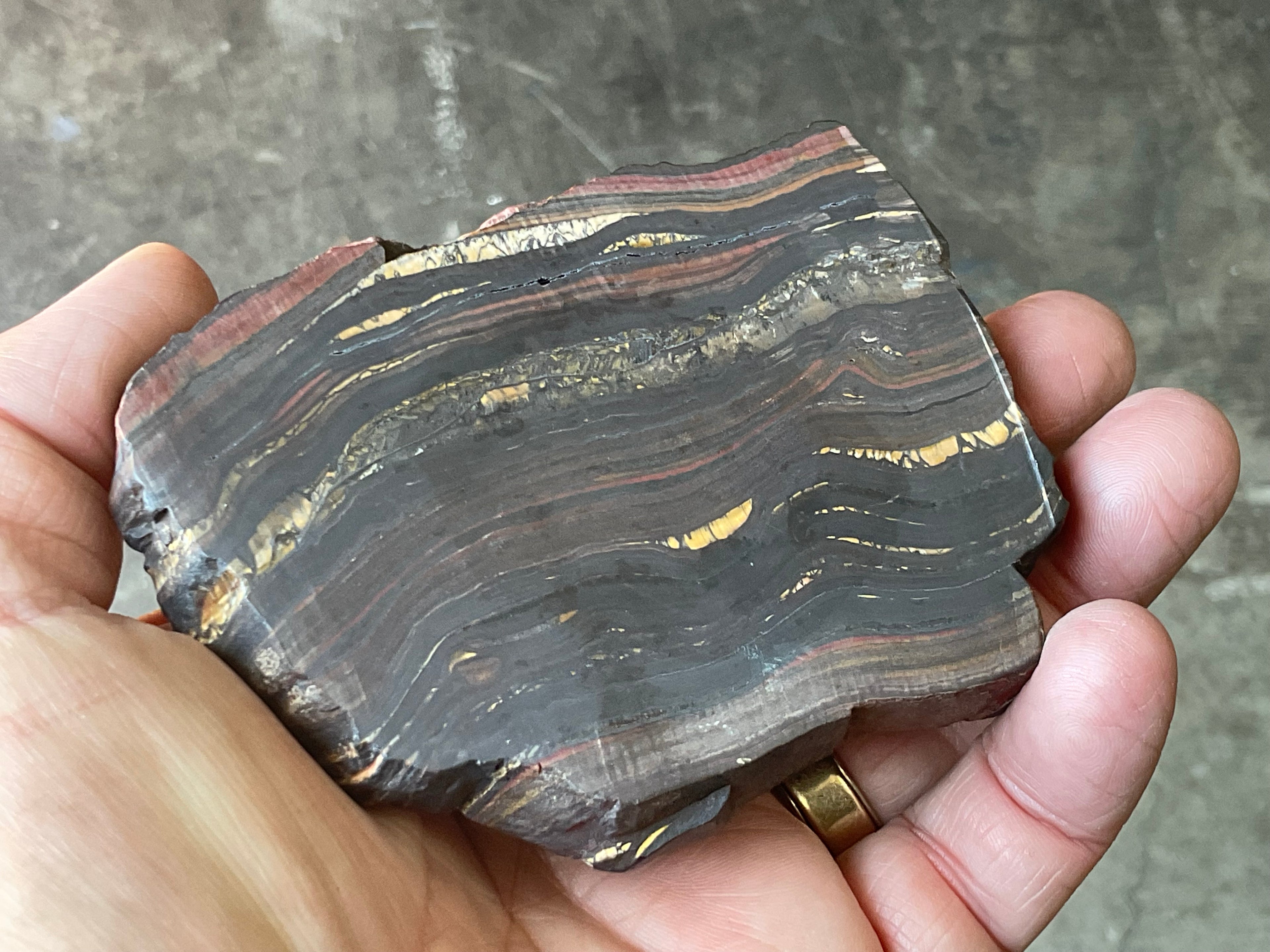 208g Western Australian Tiger Iron Polished Slab B