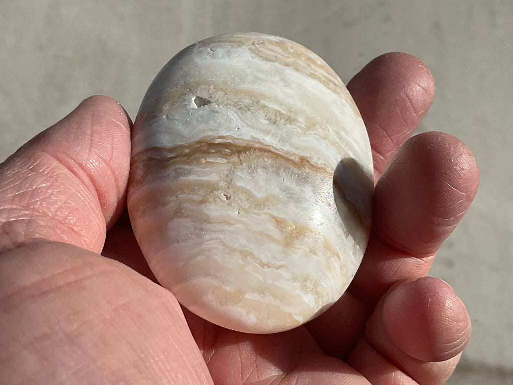 119g Calcite with Aragonite Palmstone 1C