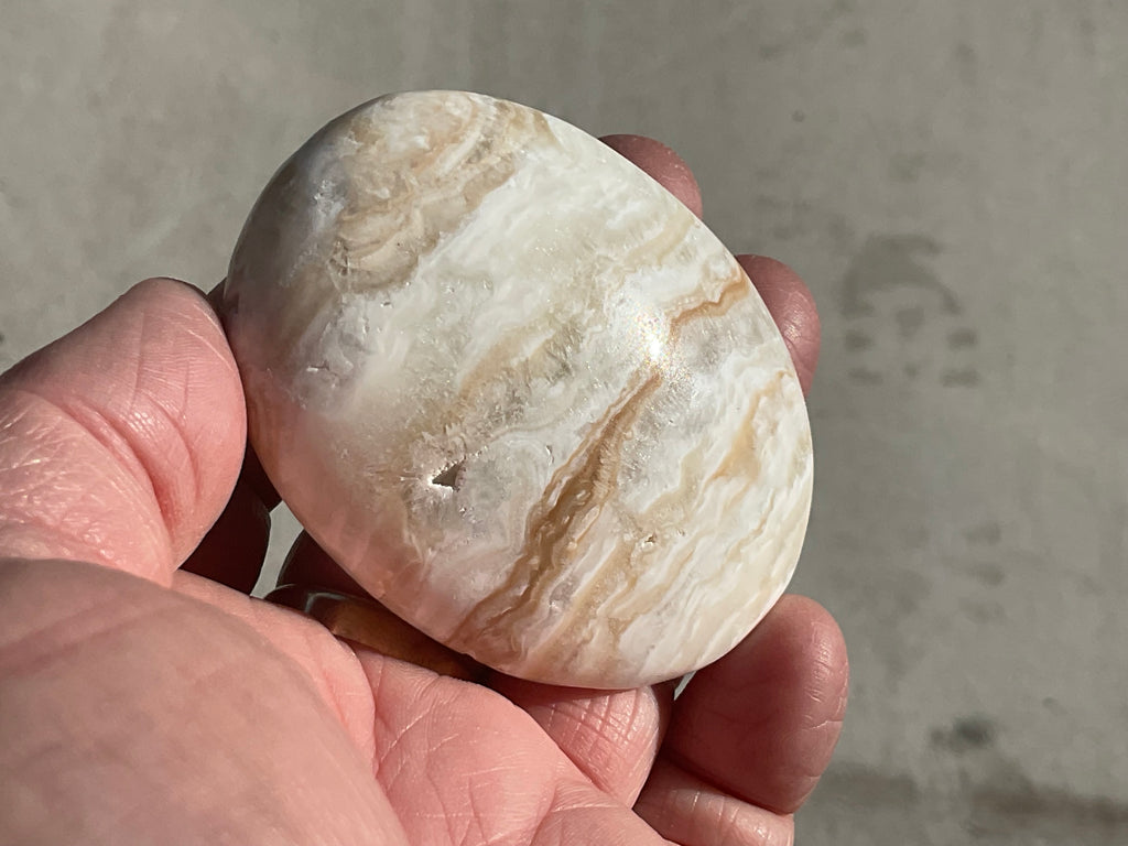 119g Calcite with Aragonite Palmstone 1C