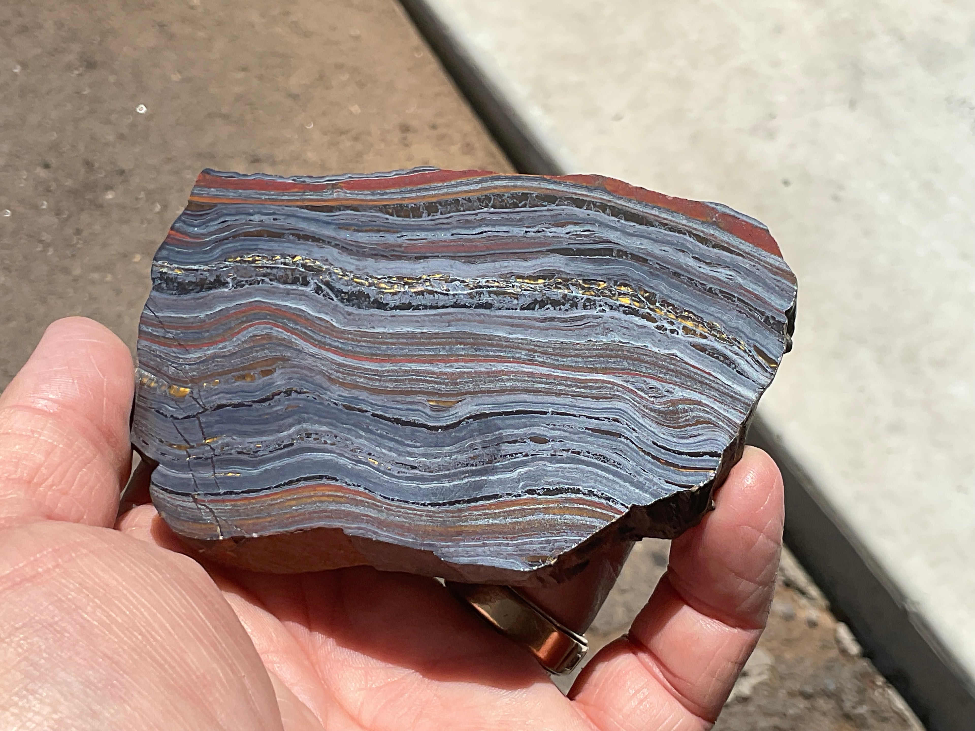 208g Western Australian Tiger Iron Polished Slab B