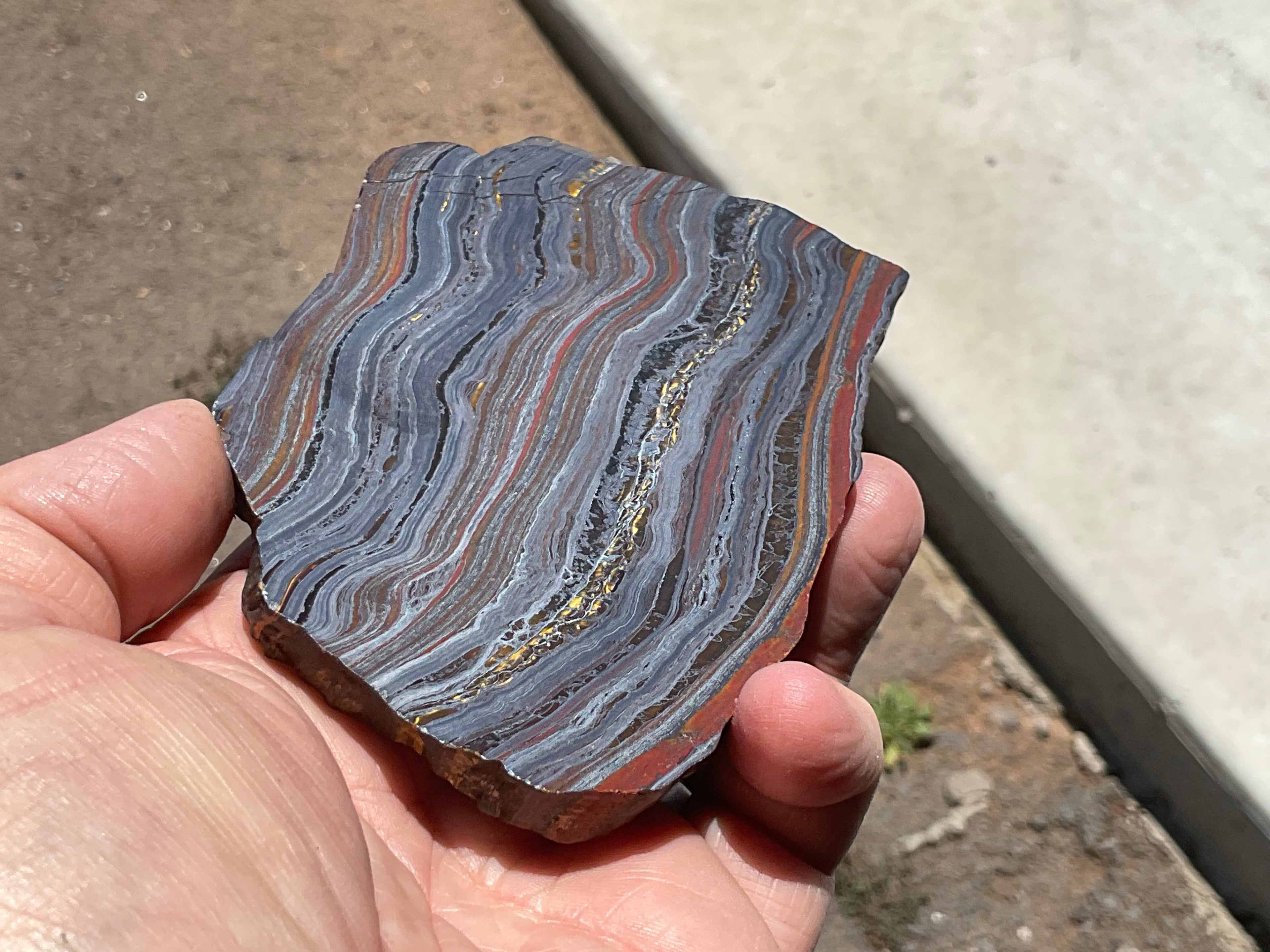 208g Western Australian Tiger Iron Polished Slab B