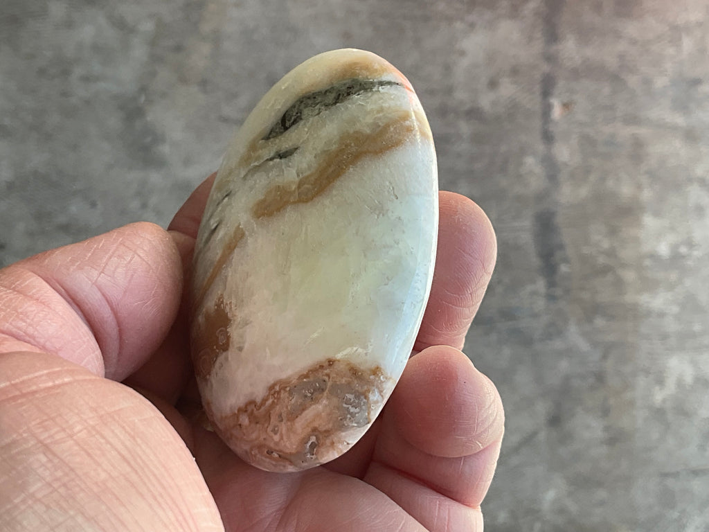 121g Calcite with Aragonite Palmstone 1D