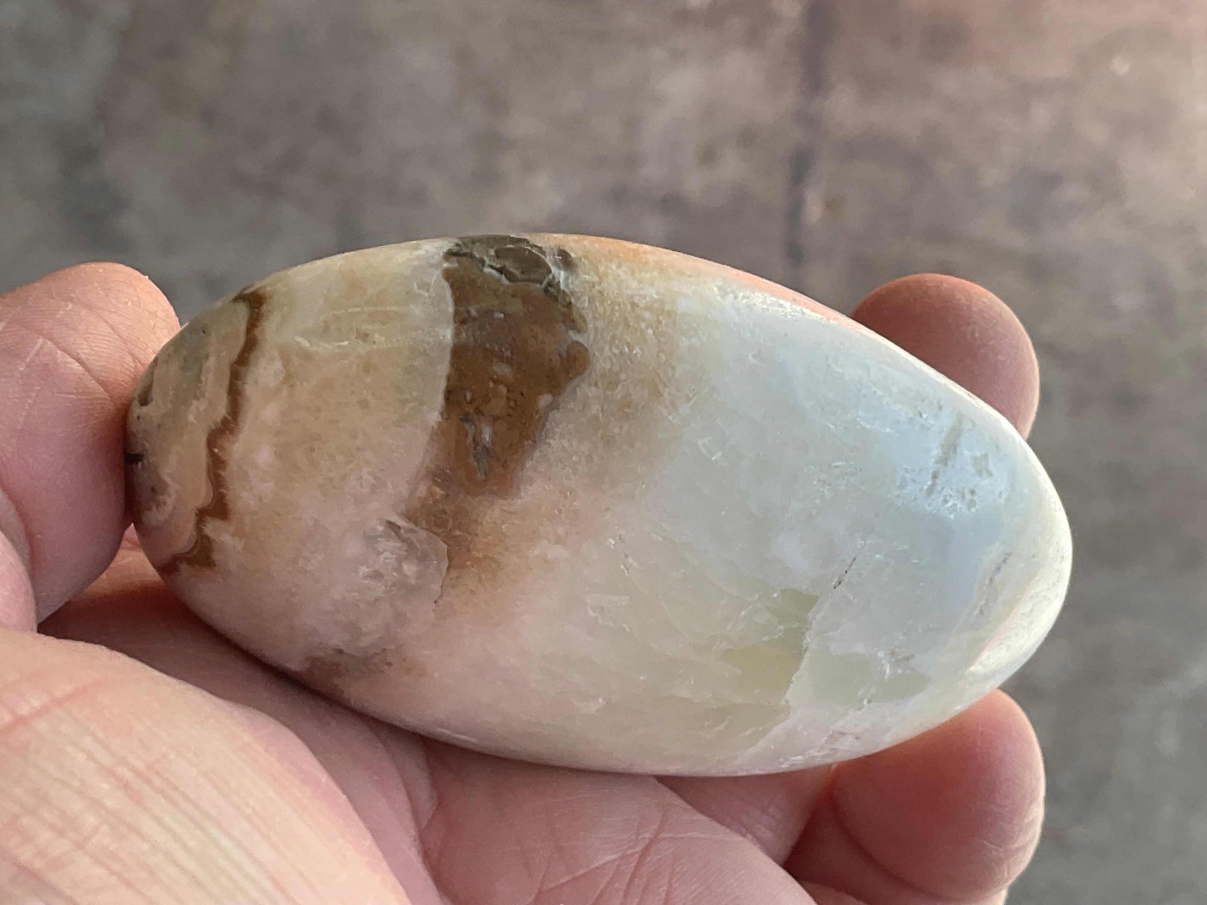 152g Calcite with Aragonite Palmstone 2A