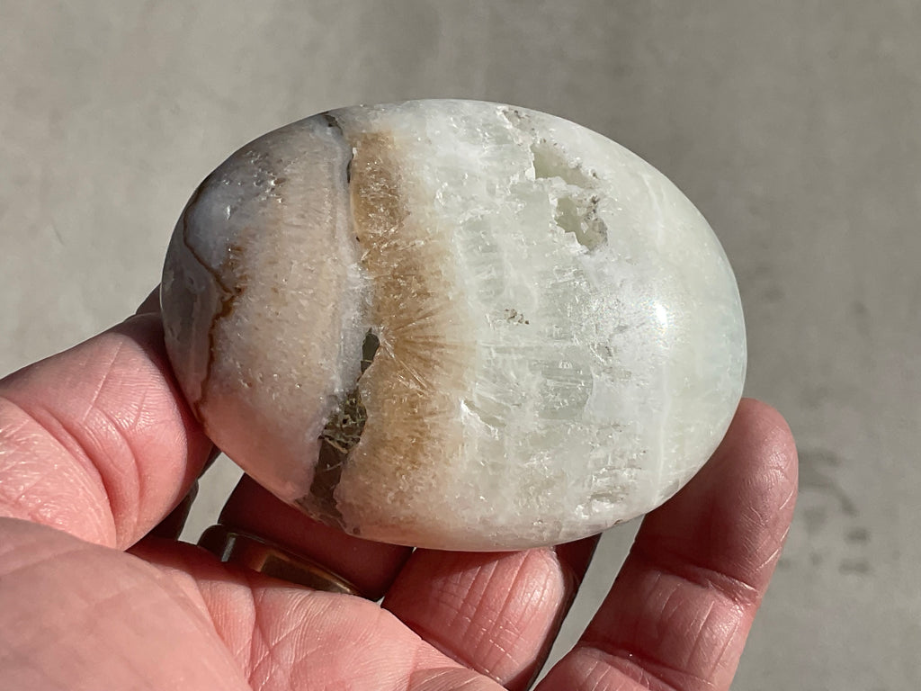 152g Calcite with Aragonite Palmstone 2A